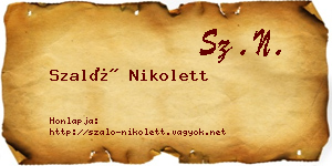 Szaló Nikolett névjegykártya