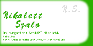 nikolett szalo business card